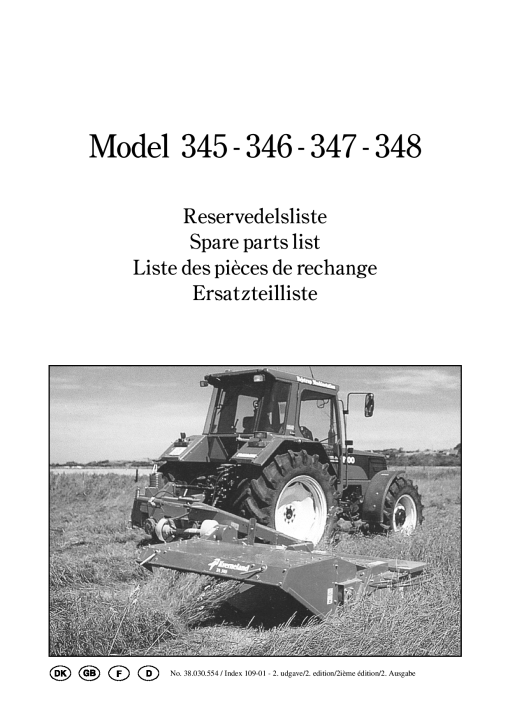 Taarup 345_346_347_348 Mower Parts manual catalog PDF Download