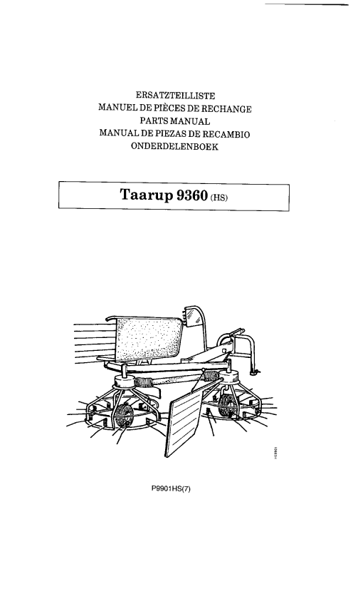 Taarup 9360 Rakes_and_tedders Parts manual catalog PDF Download