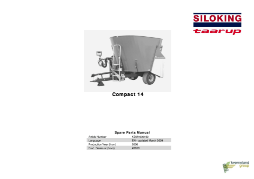 Taarup Compact_14 Feeding Parts manual catalog PDF Download