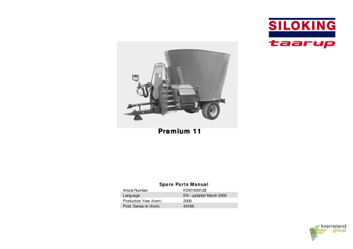 Taarup Premium_11 Feeding Parts manual catalog PDF Download