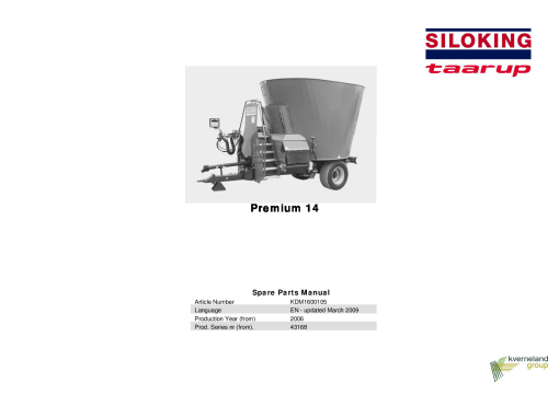 Taarup Premium_14 Feeding Parts manual catalog PDF Download
