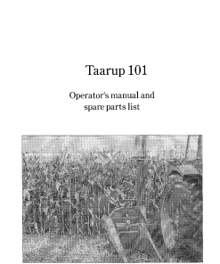 Taarup TA101 Forage_harvester Parts manual catalog PDF Download