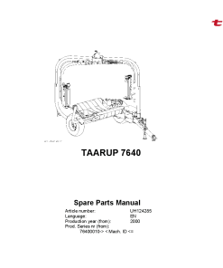 Taarup TA_7640 Bale wrapper Parts manual catalog PDF Download