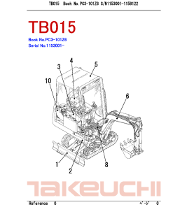 Takeuchi TB015 Parts manual catalog PDF Download