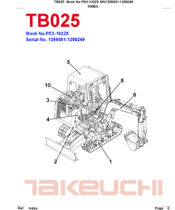 Takeuchi TB025 Parts manual catalog PDF Download