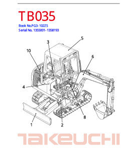 Takeuchi TB035 Parts manual catalog PDF Download