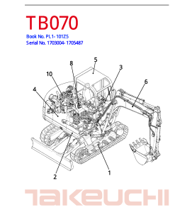 Takeuchi TB070 Parts manual catalog PDF Download