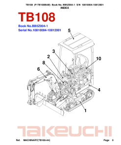 Takeuchi TB108 Parts manual catalog PDF Download