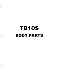 Takeuchi TB10S Parts manual catalog PDF Download