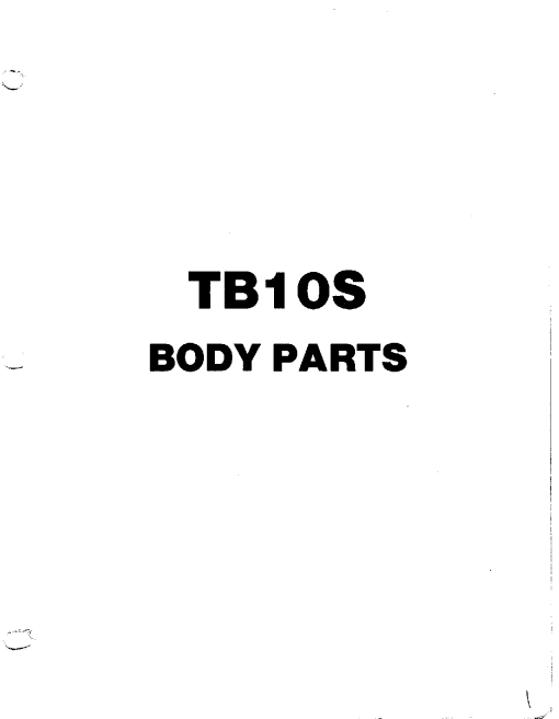 Takeuchi TB10S Parts manual catalog PDF Download