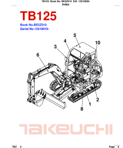Takeuchi TB125 Parts manual catalog PDF Download