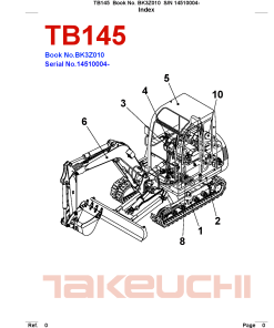 Takeuchi TB145 Parts manual catalog PDF Download