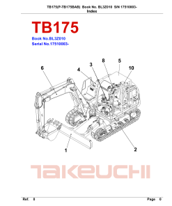Takeuchi TB175 Parts manual catalog PDF Download