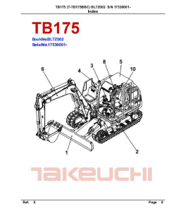 Takeuchi TB175_2 Parts manual catalog PDF Download