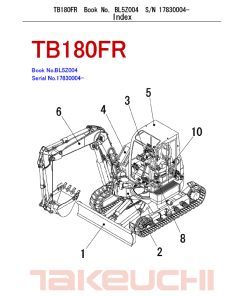 Takeuchi TB180FR Parts manual catalog PDF Download
