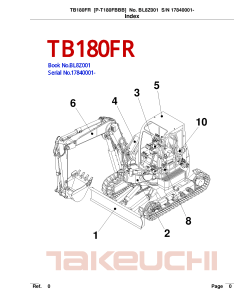 Takeuchi TB180FR_2 Parts manual catalog PDF Download