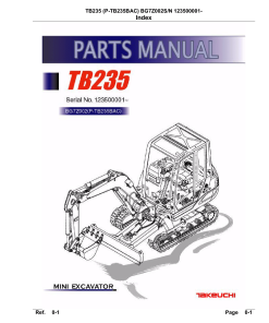 Takeuchi TB235 Parts manual catalog PDF Download