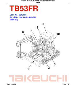 Takeuchi TB53FR Parts manual catalog PDF Download