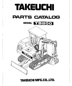 Takeuchi TB800 Parts manual catalog PDF Download