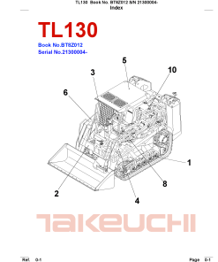 Takeuchi TL130 Parts manual catalog PDF Download