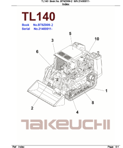Takeuchi TL140 Parts manual catalog PDF Download