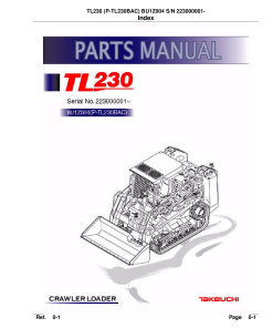 Takeuchi TL230 Parts manual catalog PDF Download