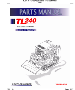 Takeuchi TL240 Parts manual catalog PDF Download