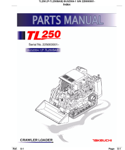 Takeuchi TL250 Parts manual catalog PDF Download
