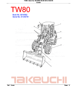 Takeuchi TW80 Parts manual catalog PDF Download