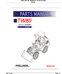 Takeuchi TW80_2 Parts manual catalog PDF Download