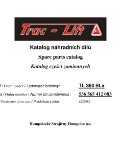 Trac-Lift TL_360_SLX Parts manual catalog PDF Download