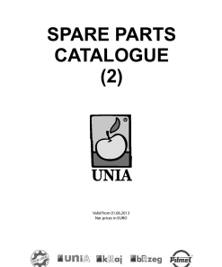 Unia Unia Parts manual catalog PDF Download