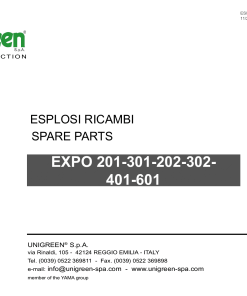 Unigreen Expo_201_301_202_302_401_601 Parts manual catalog PDF Download