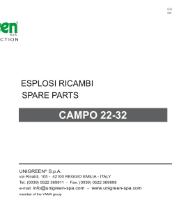 Unigreen campo 22-32 Parts manual catalog PDF Download