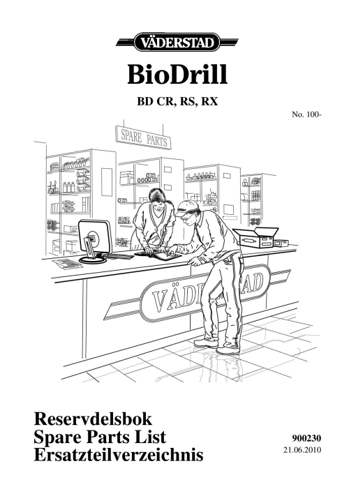 Vaderstad BioDrill-BD-CR--RS--RX Parts manual catalog PDF Download