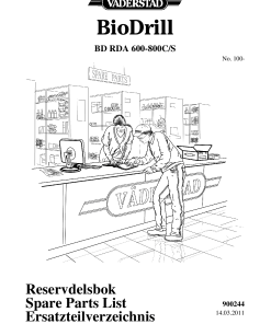 Vaderstad BioDrill-BD-RDA-600-800S-S Parts manual catalog PDF Download
