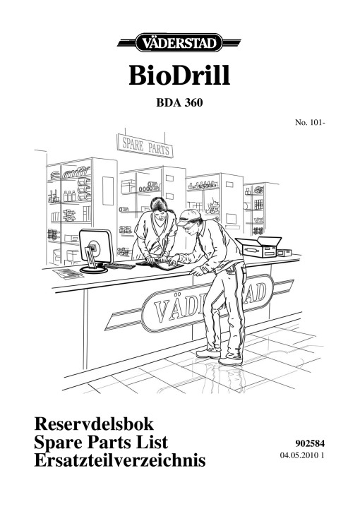 Vaderstad BioDrill-BDA-360 Parts manual catalog PDF Download