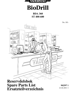 Vaderstad BioDrill-BDA-360-ST-400-600 Parts manual catalog PDF Download