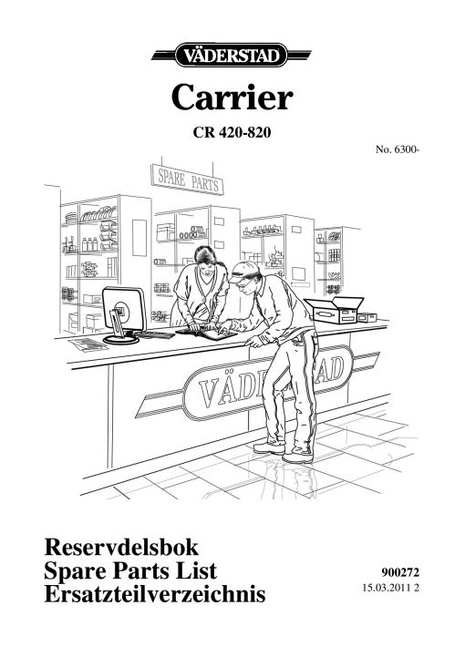 Vaderstad Carrier-CR-420-820 Parts manual catalog PDF Download
