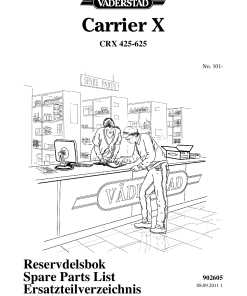 Vaderstad Carrier-X-CRX-425-625 Parts manual catalog PDF Download