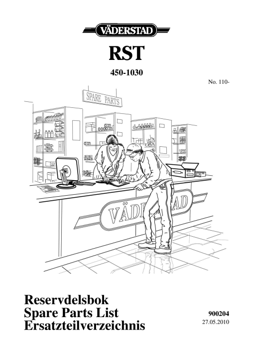 Vaderstad RST-450-1030 Parts manual catalog PDF Download