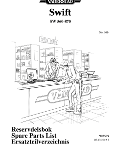 Vaderstad Swift-SW-560-870 Parts manual catalog PDF Download