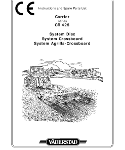 Vaderstad carrier_cr_425 Parts manual catalog PDF Download