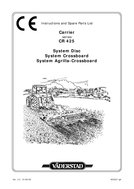 Vaderstad carrier_cr_425 Parts manual catalog PDF Download