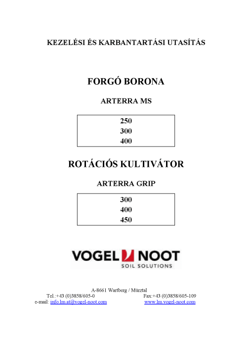 Vogel&Noot Arterra-MS_Grip Parts manual catalog PDF Download