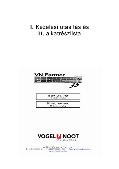 Vogel&Noot Farmer_M_MS Parts manual catalog PDF Download