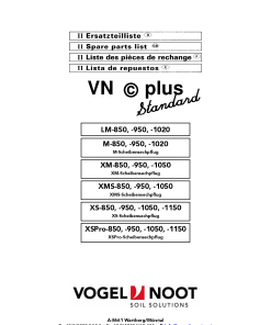 Vogel&Noot LM_M_XM_XMS_XS Parts manual catalog PDF Download