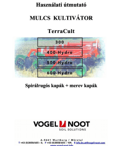 Vogel&Noot TerraCult_300_400_500_600 Parts manual catalog PDF Download
