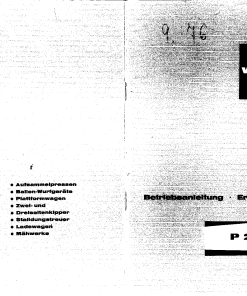 Welger Ballen_Wurfgerate_p22_ap12k.41.45.51.71 Parts manual catalog PDF Download