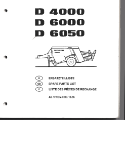 Welger D4000_6000_6050 Parts manual catalog PDF Download